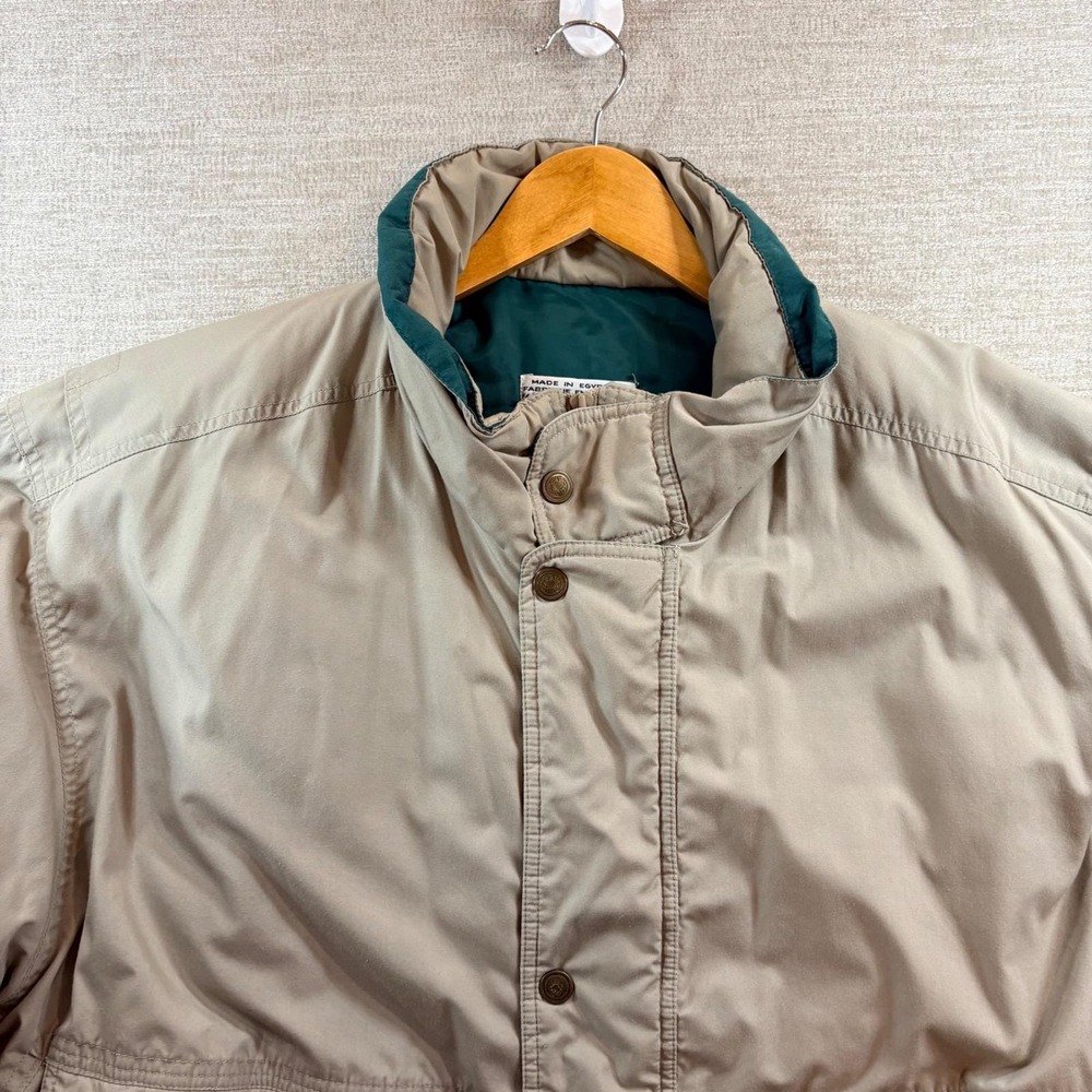 Vintage South Creek Beige Teal Lined Puffer Jacket 2XB Winter Warm Outerwear